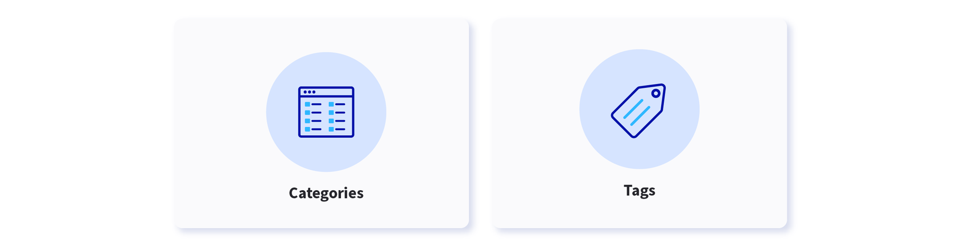 Categories and Tags
