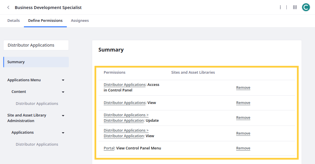 Add these permissions and click Save.