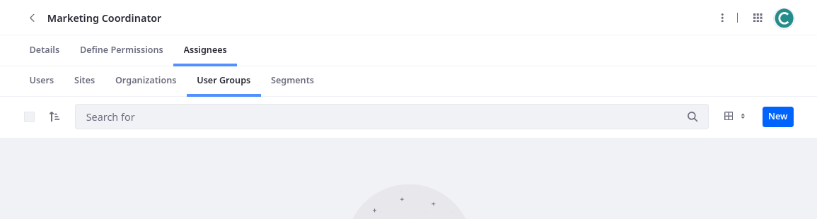 Go to the User Groups tab under Assignees.