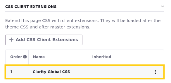 Apply the Liferay Clarity Theme CSS to site pages.