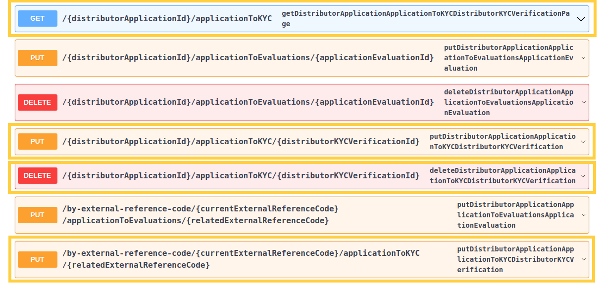 Adding this relationship automatically generated endpoints within the Distributor Application’s object APIs.