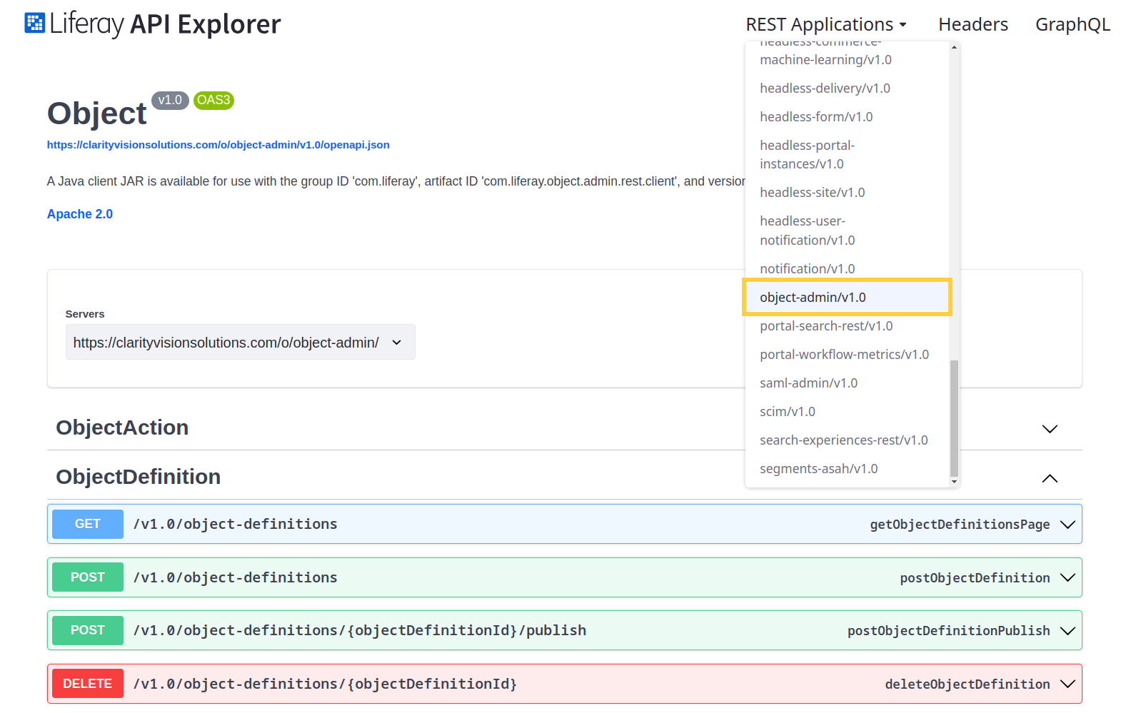 Liferay's object-admin APIs empower developers to manage object definitions programmatically.