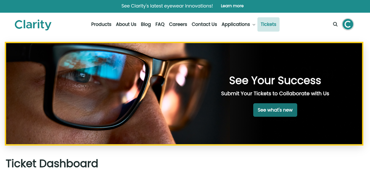 Publish the page to see the final result.