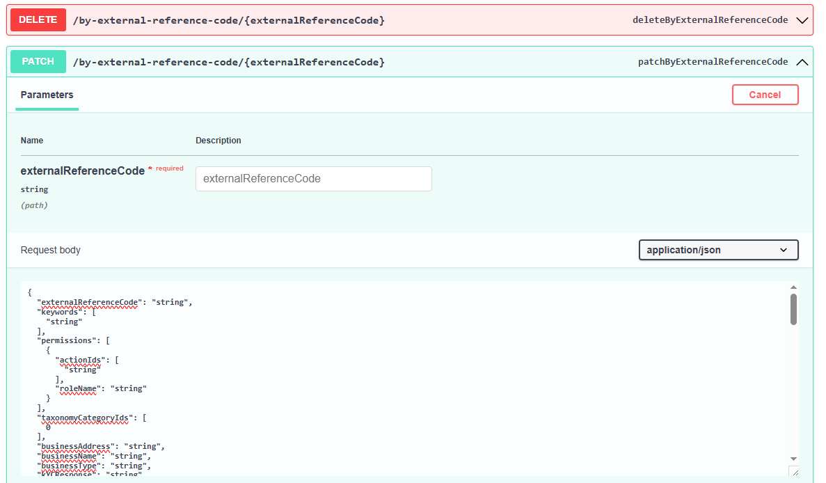 Expand the patchByExternalReferenceCode endpoint.