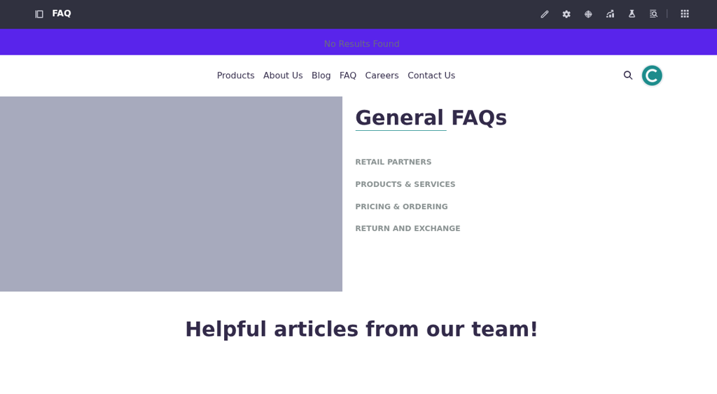 Final state of the FAQ page.