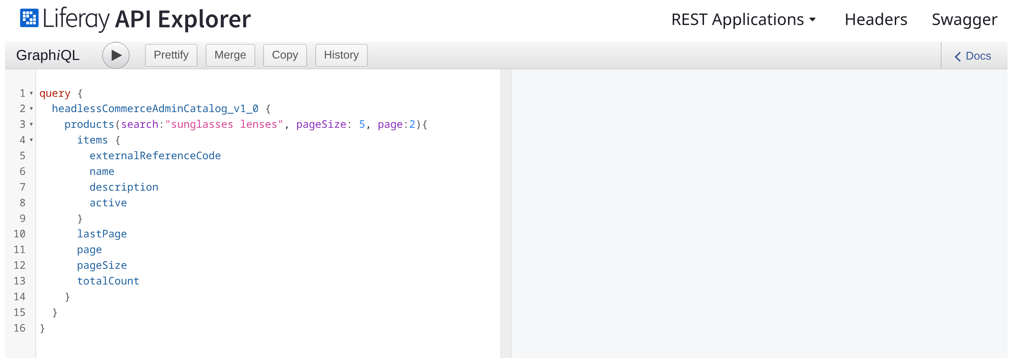 Liferay also allows using GraphQL to make headless queries.