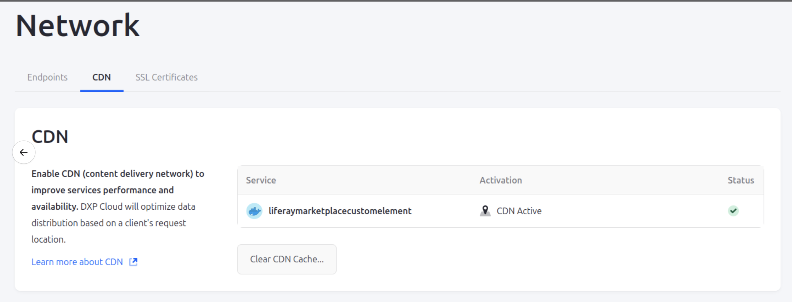 If you modify the caching behavior of a deployed client extension, make sure to clear the CDN cache for that service using the LCP console.