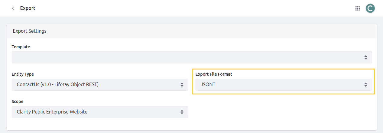 The Data Migration Center performs import and export operations with Liferay Objects schemas and entries.