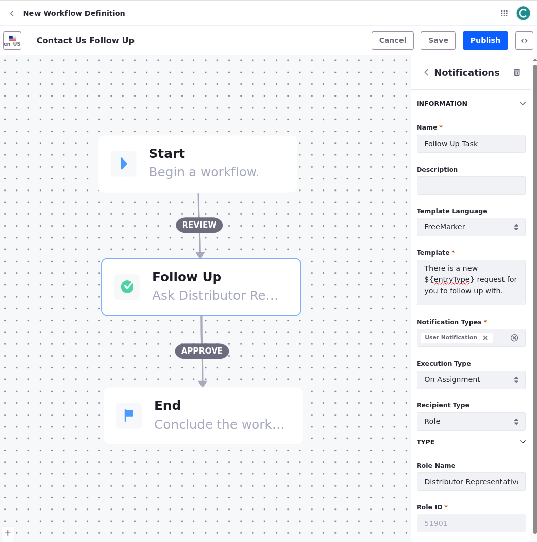 Edit the Follow Up Task.